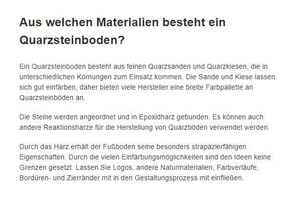 Boden aus Quarzstein für  Mundelsheim