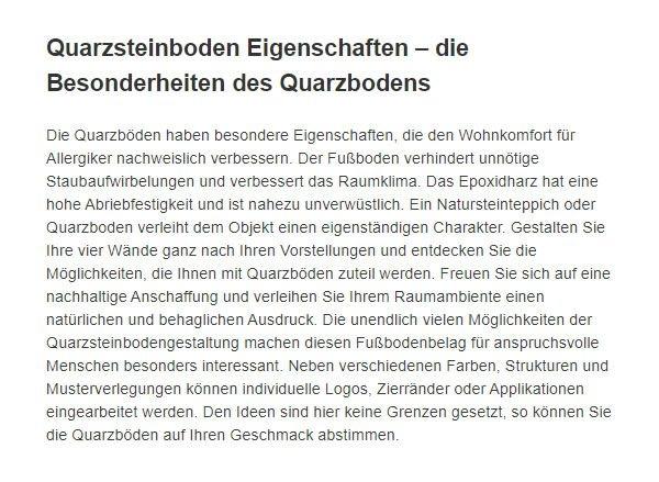 Quarzstein Bodenbelag für  Mundelsheim