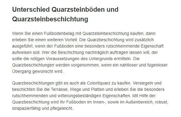 Quarzstein Bodenbeschichtung im Raum  Mundelsheim