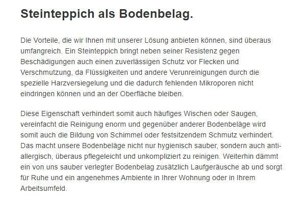 Steinteppich als Bodenbelag bei 74395 Mundelsheim