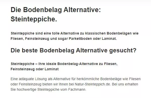 Bodenbelag Alternative 