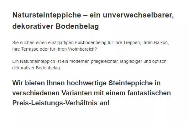 Natursteinteppiche  für  Ohmden