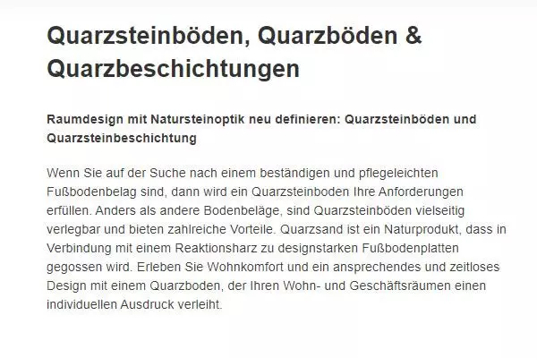 Quarzsteinboeden für 72800 Eningen (Achalm)